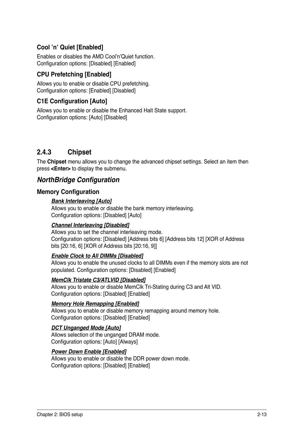 3 chipset, Chipset -13, Northbridge configuration | Asus M4A78-HTPC/RC User Manual | Page 59 / 68