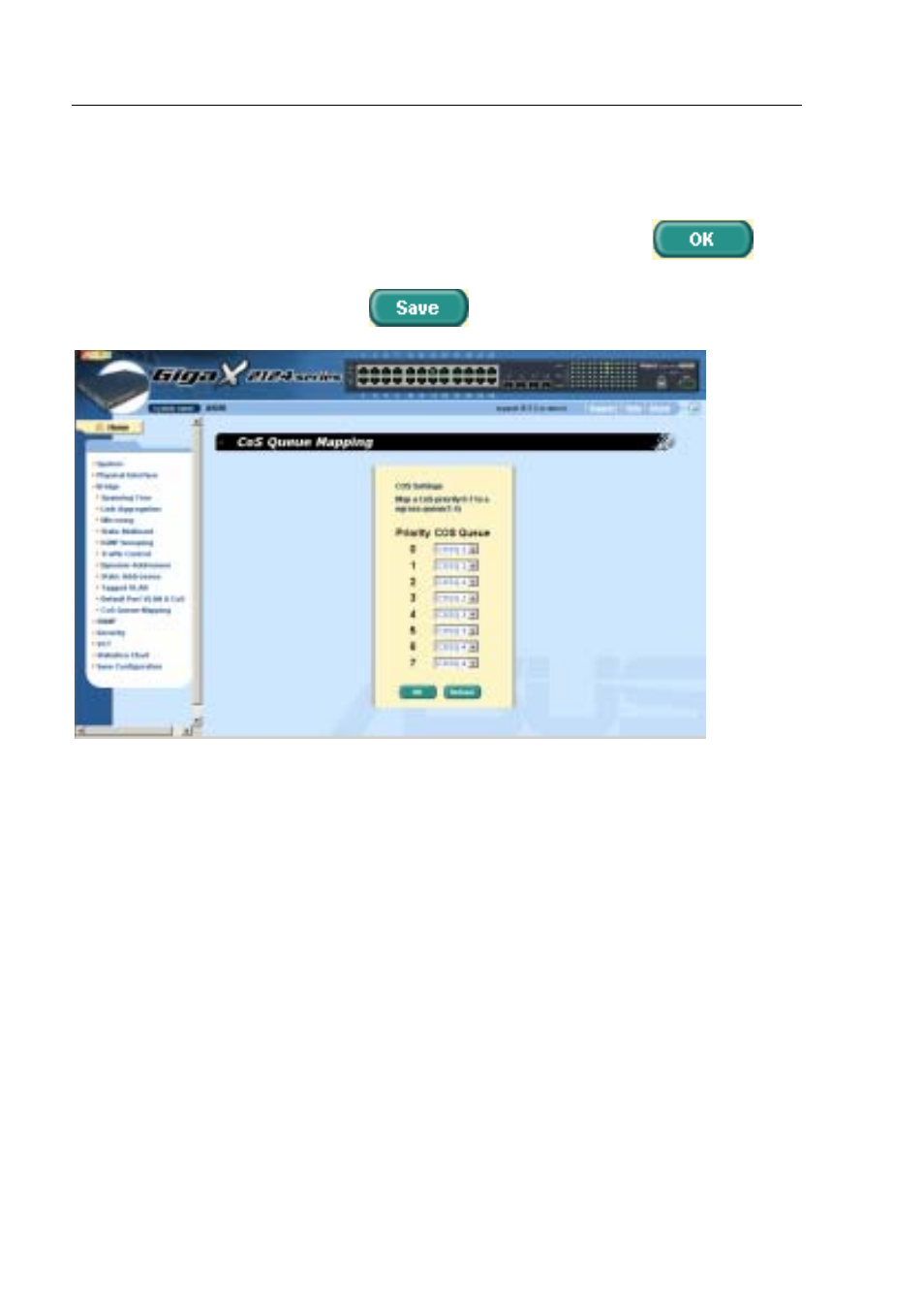 11 cos queue mapping | Asus GigaX2124X User Manual | Page 50 / 116