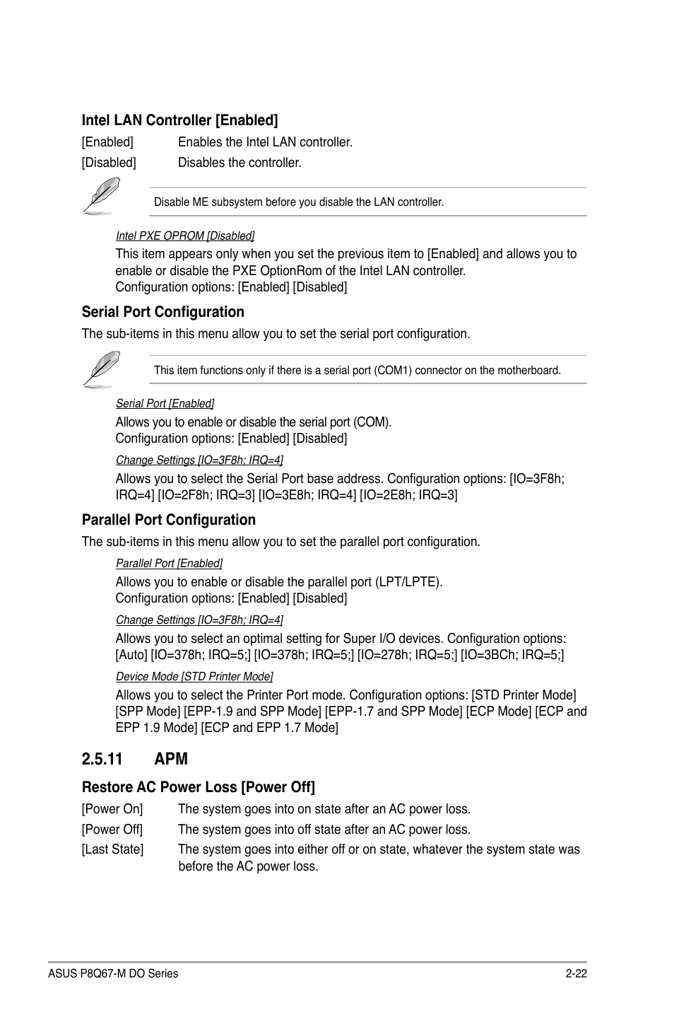 11 apm, 11 apm -22 | Asus P8Q67-M DO/TPM User Manual | Page 51 / 62