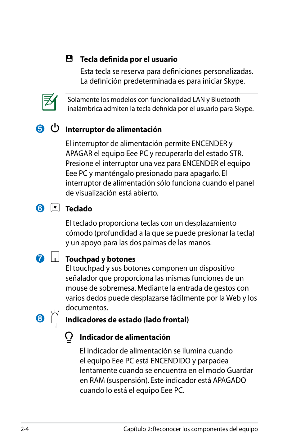 Asus Eee PC 904HD/Linux User Manual | Page 16 / 69