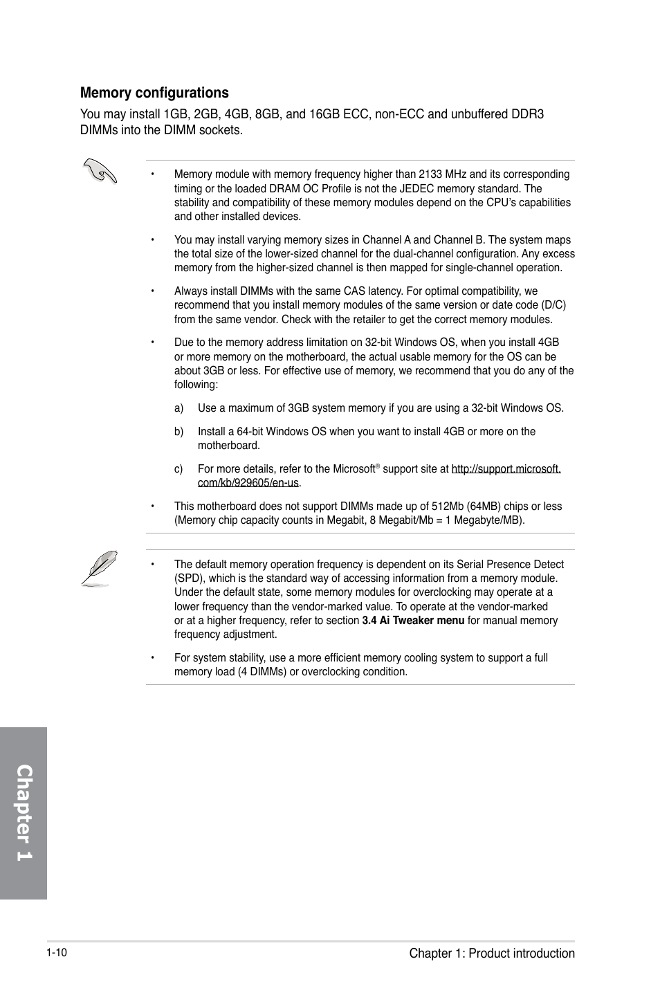 Chapter 1 | Asus SABERTOOTH 990FX R2.0 User Manual | Page 24 / 180