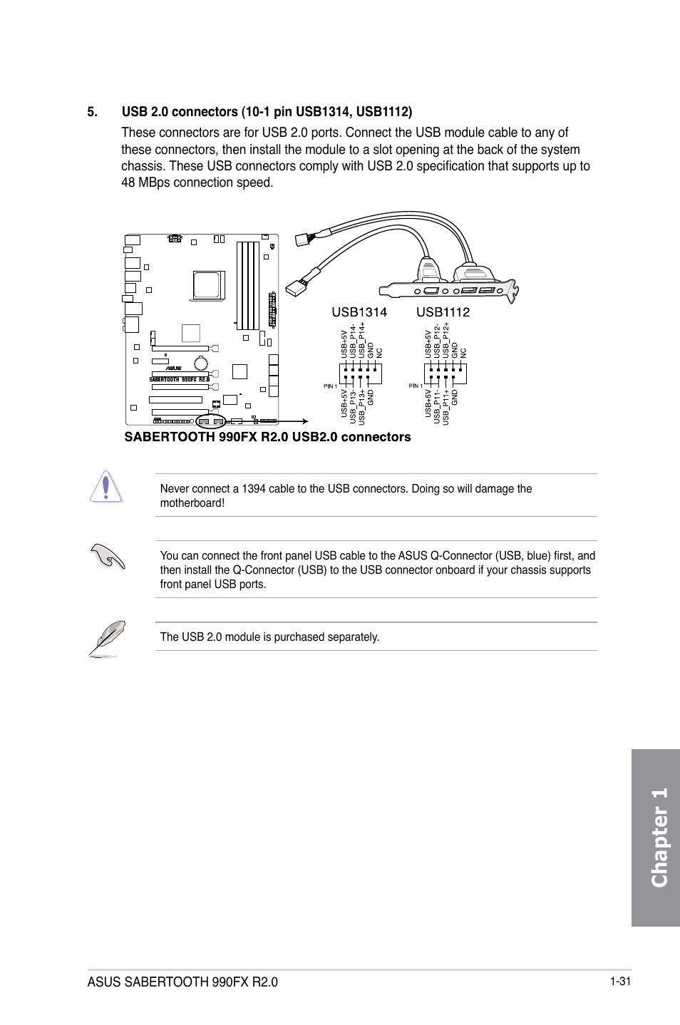 Chapter 1 | Asus SABERTOOTH 990FX R2.0 User Manual | Page 45 / 180