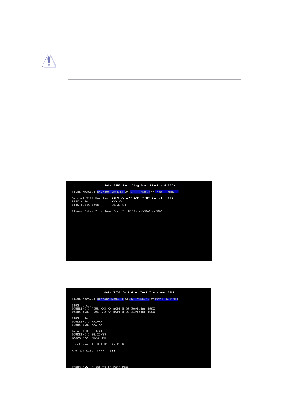 3 updating bios procedures | Asus P4T533-C User Manual | Page 54 / 112