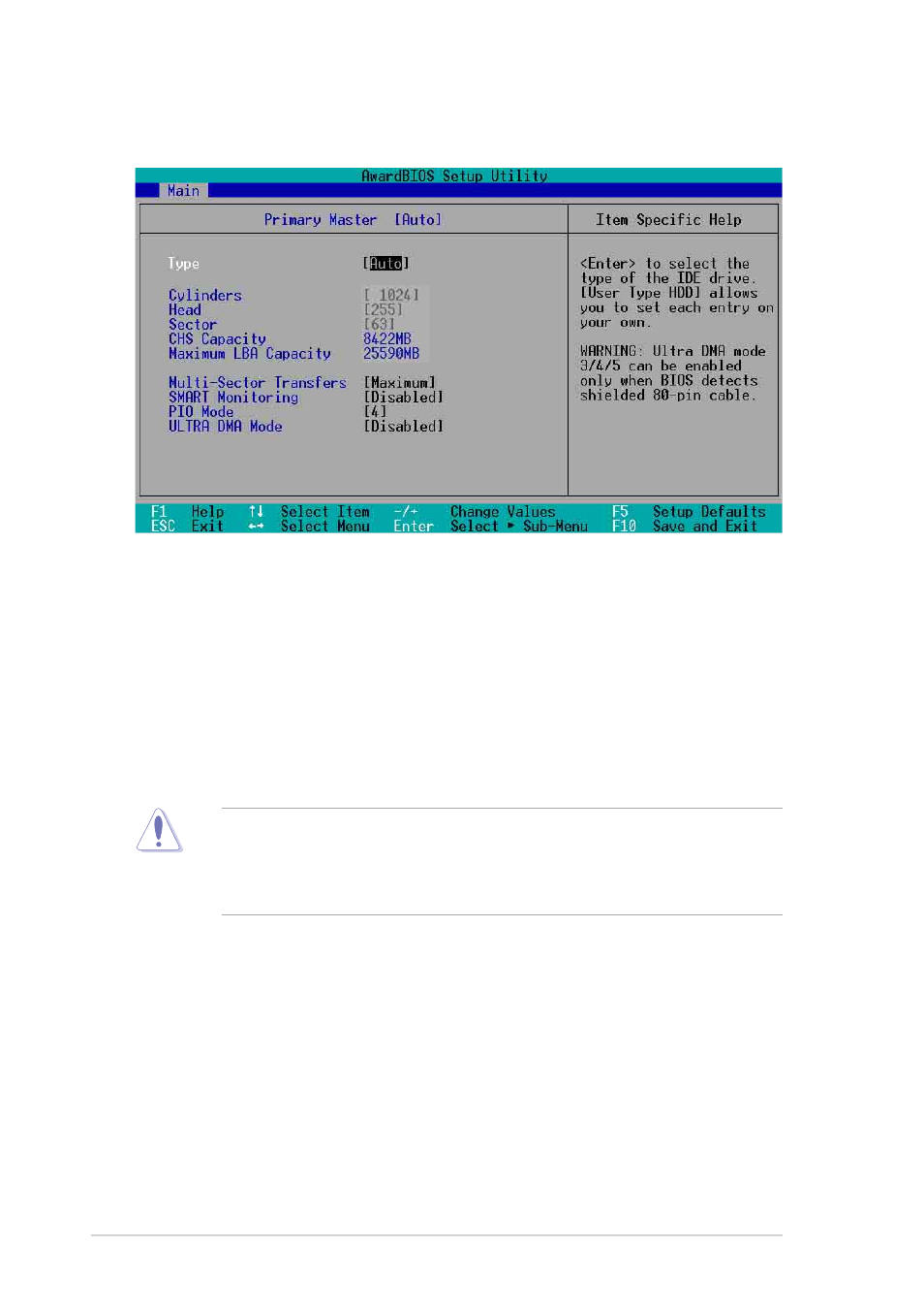 1 primary & secondary master/slave | Asus P4T533-C User Manual | Page 60 / 112