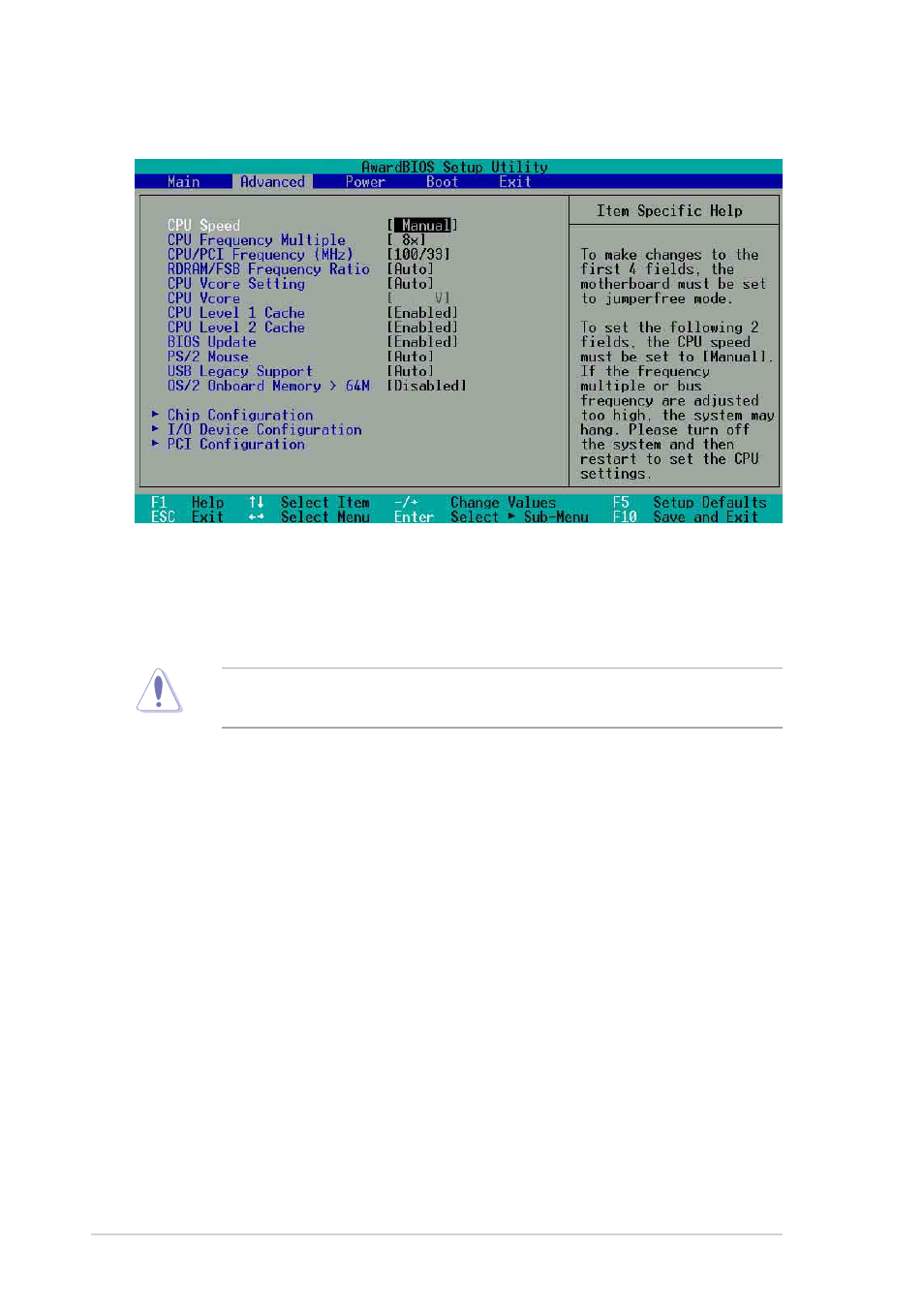 4 advanced menu | Asus P4T533-C User Manual | Page 66 / 112