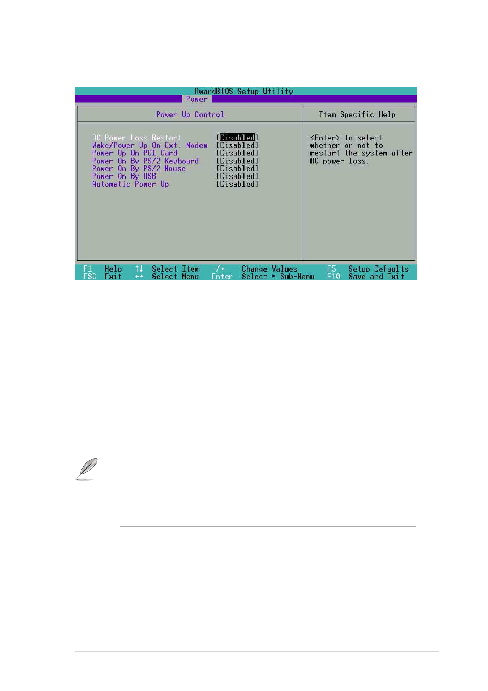 1 power up control | Asus P4T533-C User Manual | Page 75 / 112