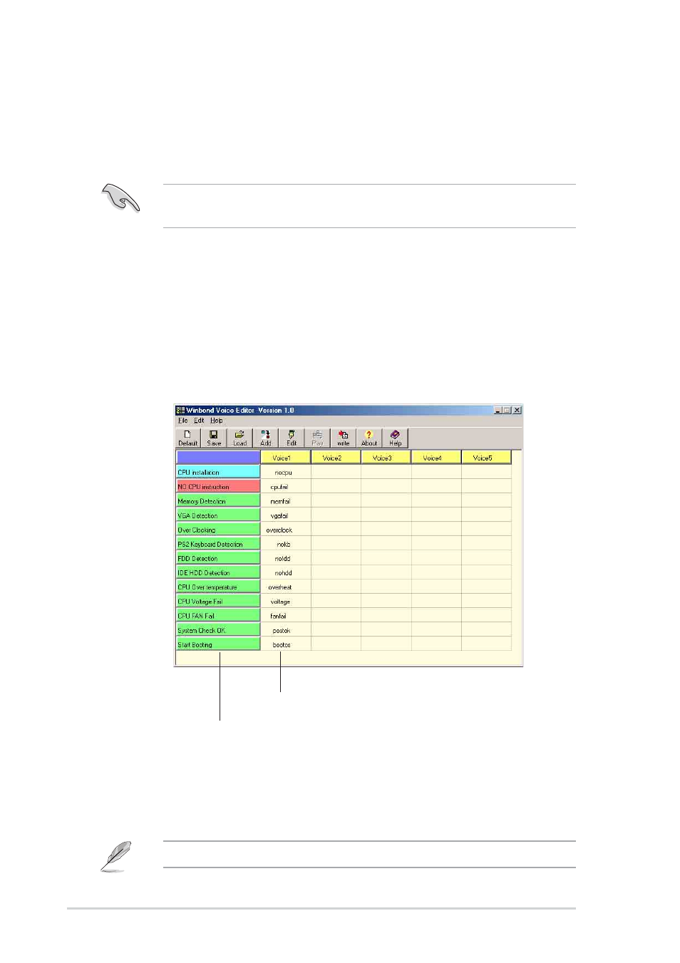 7 winbond voice editor | Asus P4T533-C User Manual | Page 96 / 112