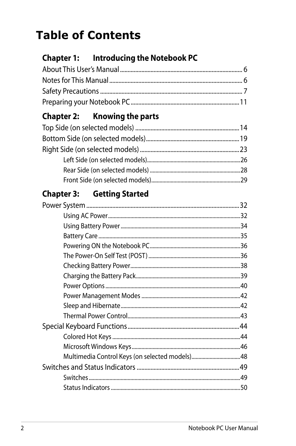 Asus X84HR User Manual | Page 2 / 113