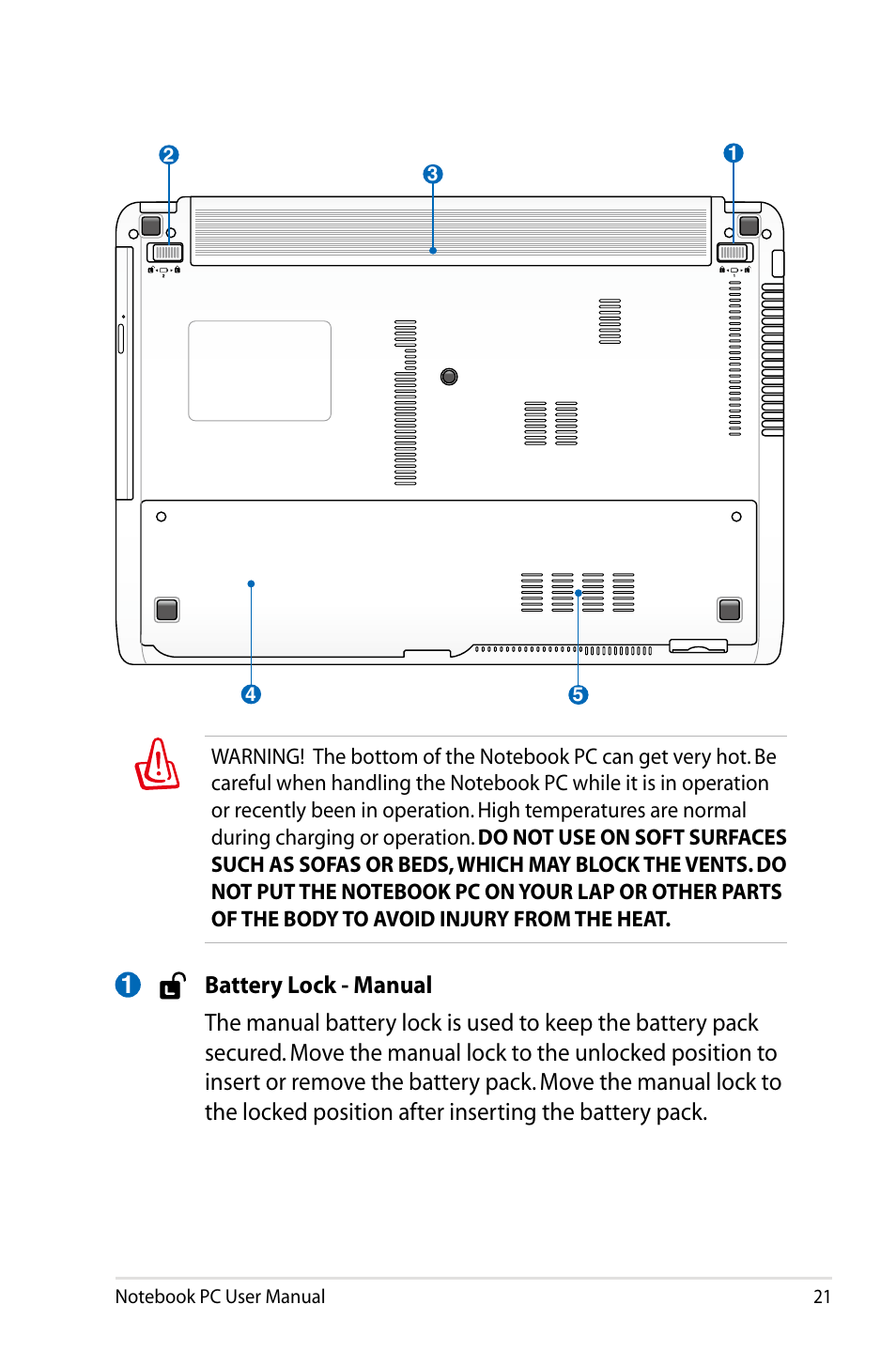 Asus X84HR User Manual | Page 21 / 113