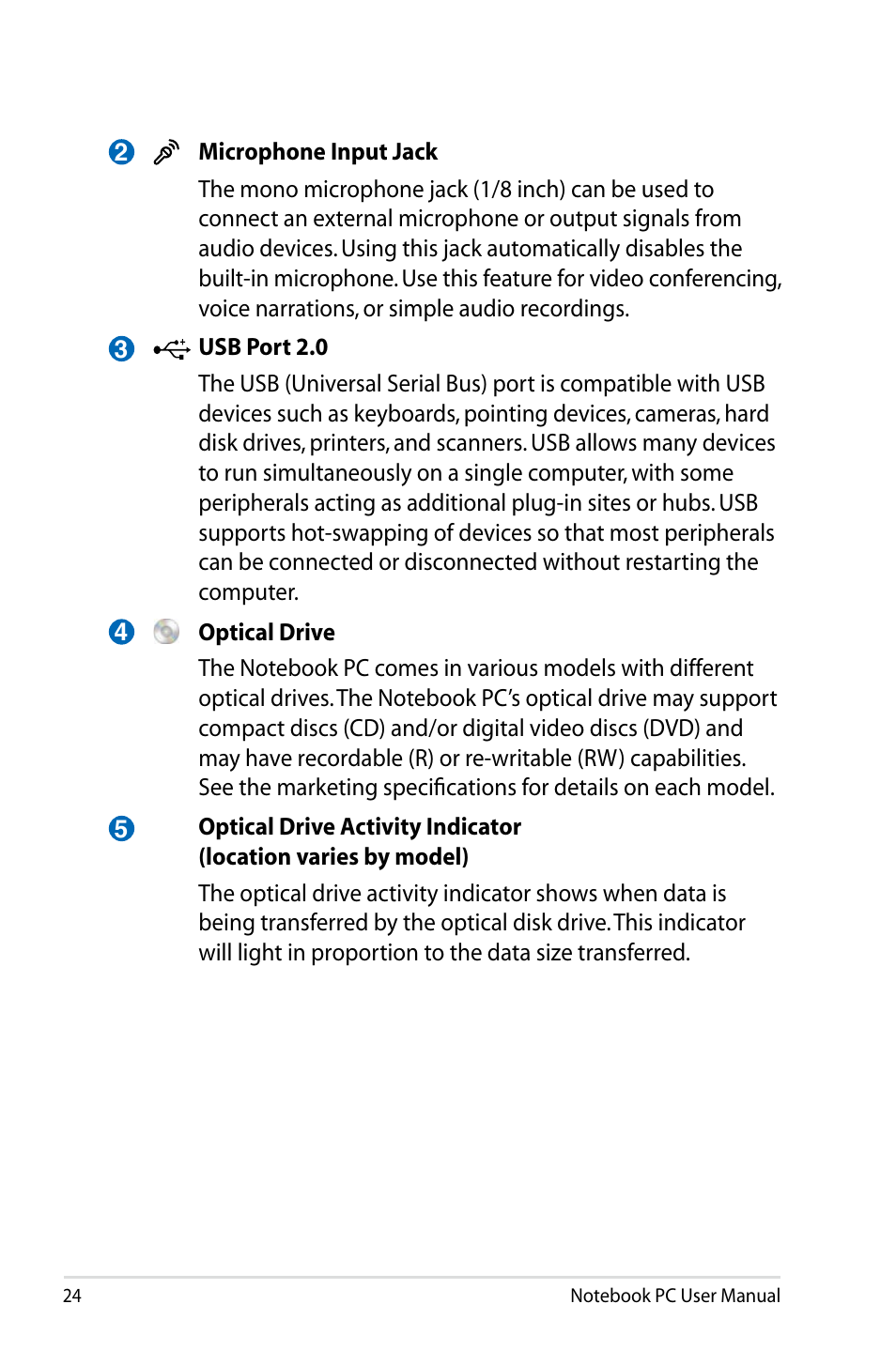 Asus X84HR User Manual | Page 24 / 113