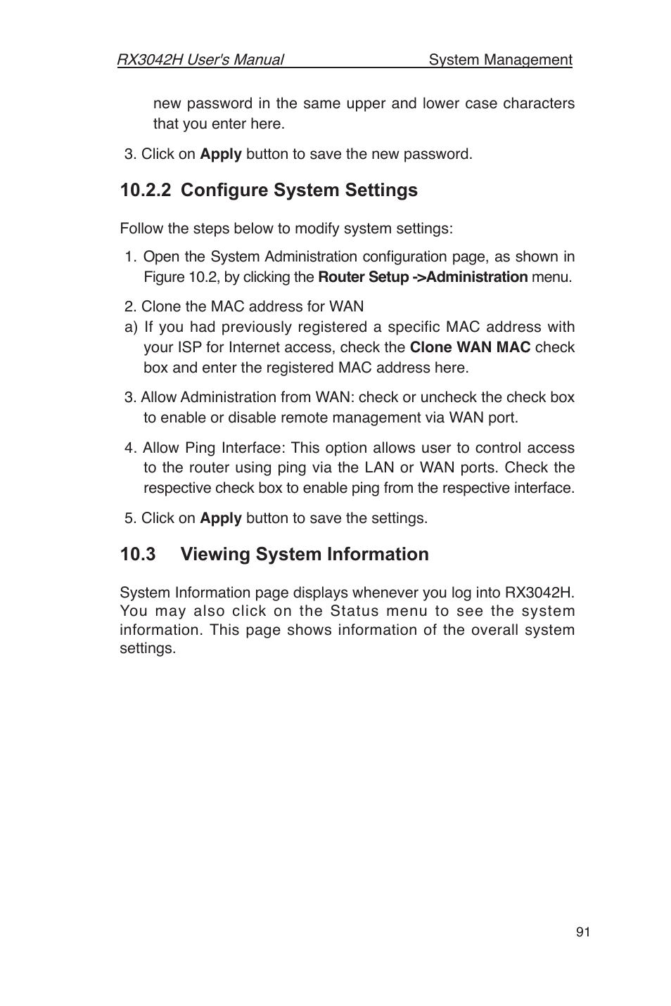 2 conﬁgure system settings, 3 viewing system information | Asus RX3042H User Manual | Page 103 / 129