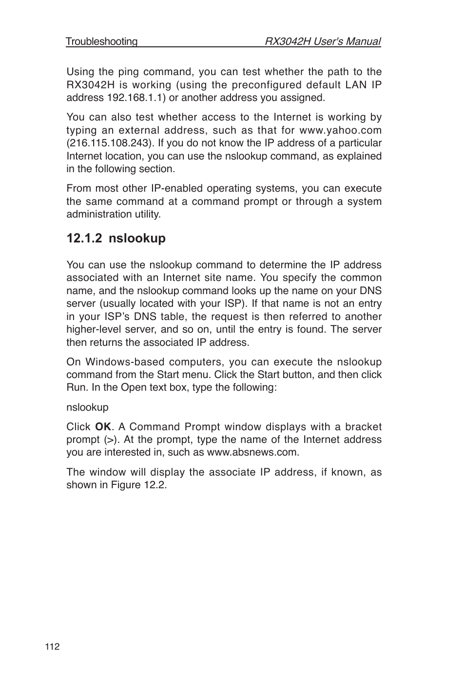 2 nslookup | Asus RX3042H User Manual | Page 124 / 129