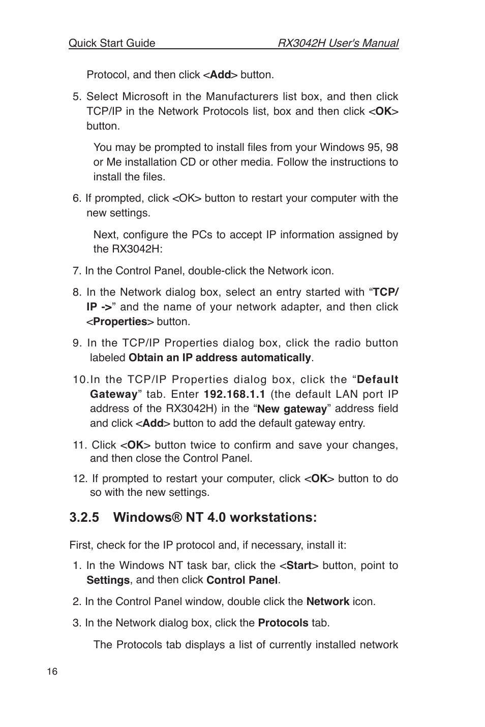 5 windows® nt 4.0 workstations | Asus RX3042H User Manual | Page 28 / 129