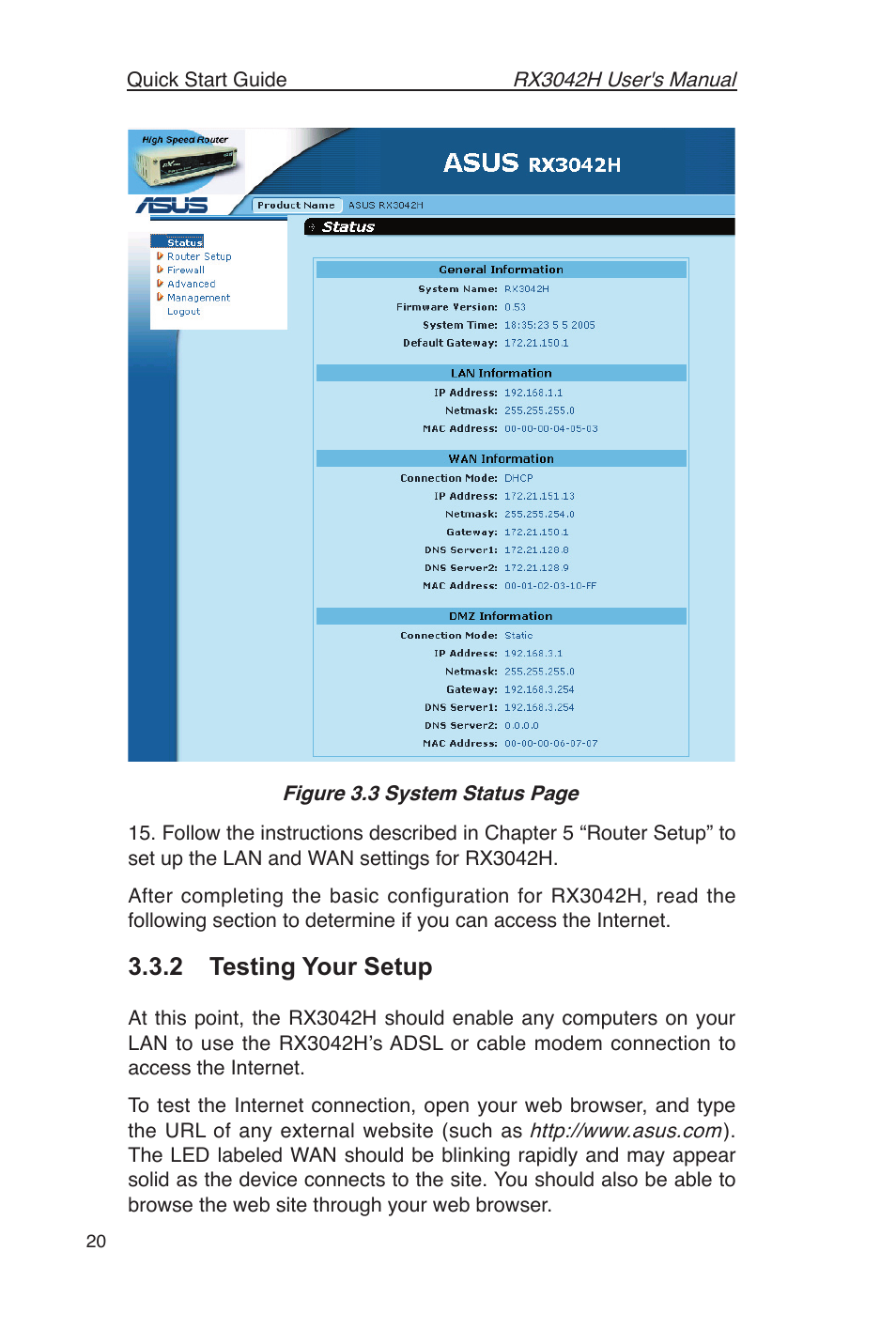 2 testing your setup | Asus RX3042H User Manual | Page 32 / 129