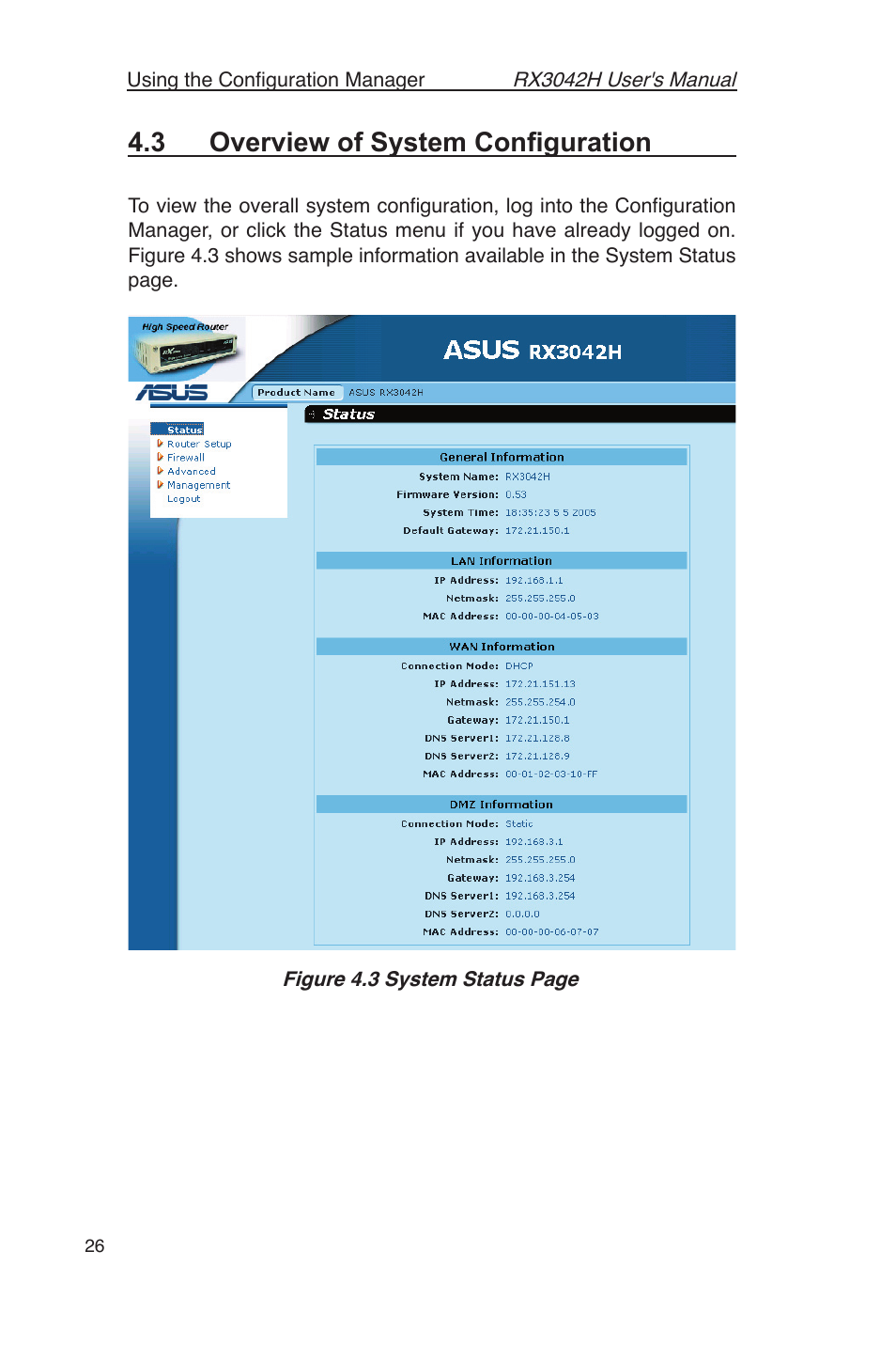 3 overview of system conﬁguration | Asus RX3042H User Manual | Page 38 / 129