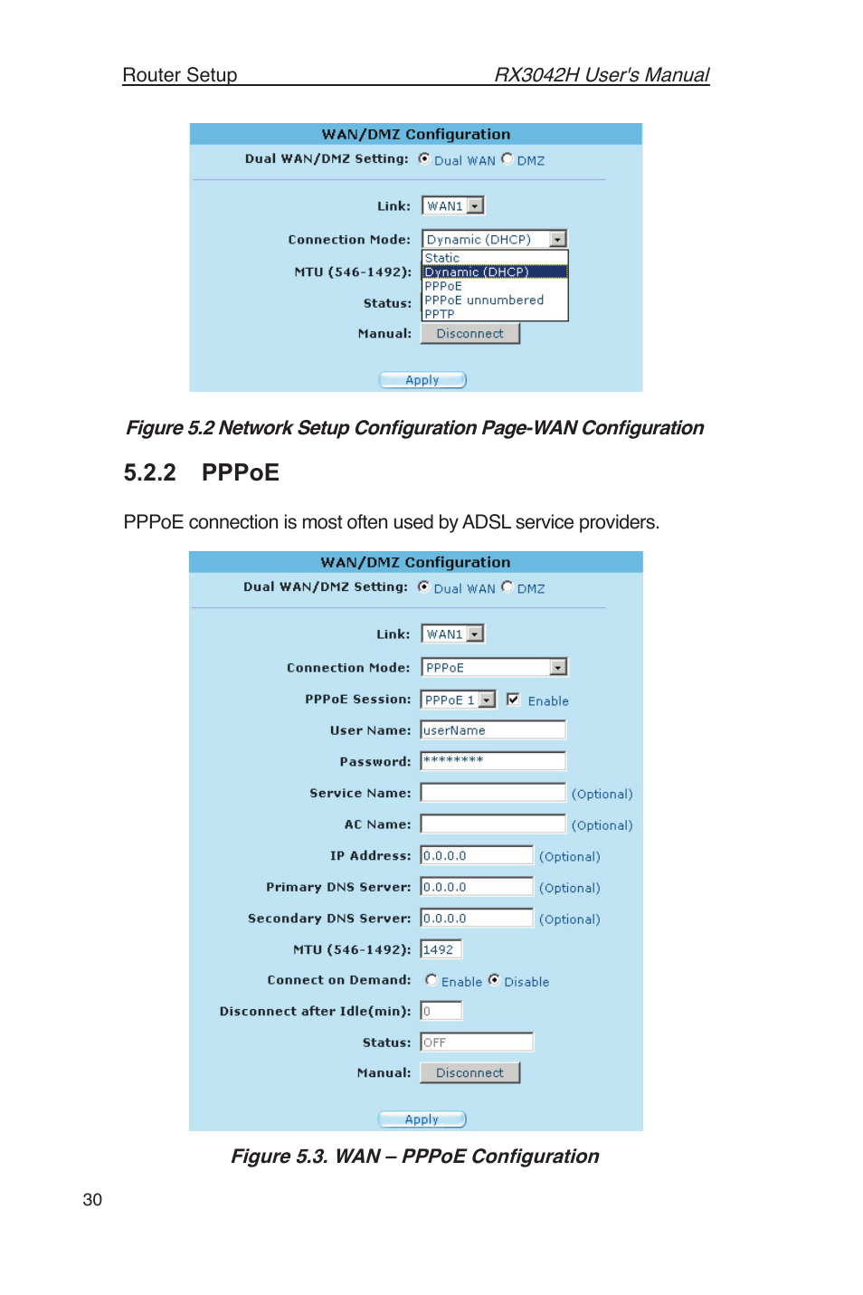 2 pppoe | Asus RX3042H User Manual | Page 42 / 129