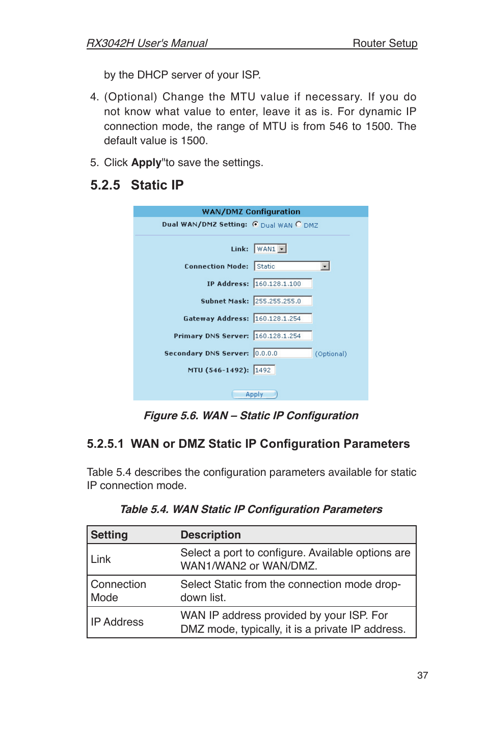 5 static ip | Asus RX3042H User Manual | Page 49 / 129