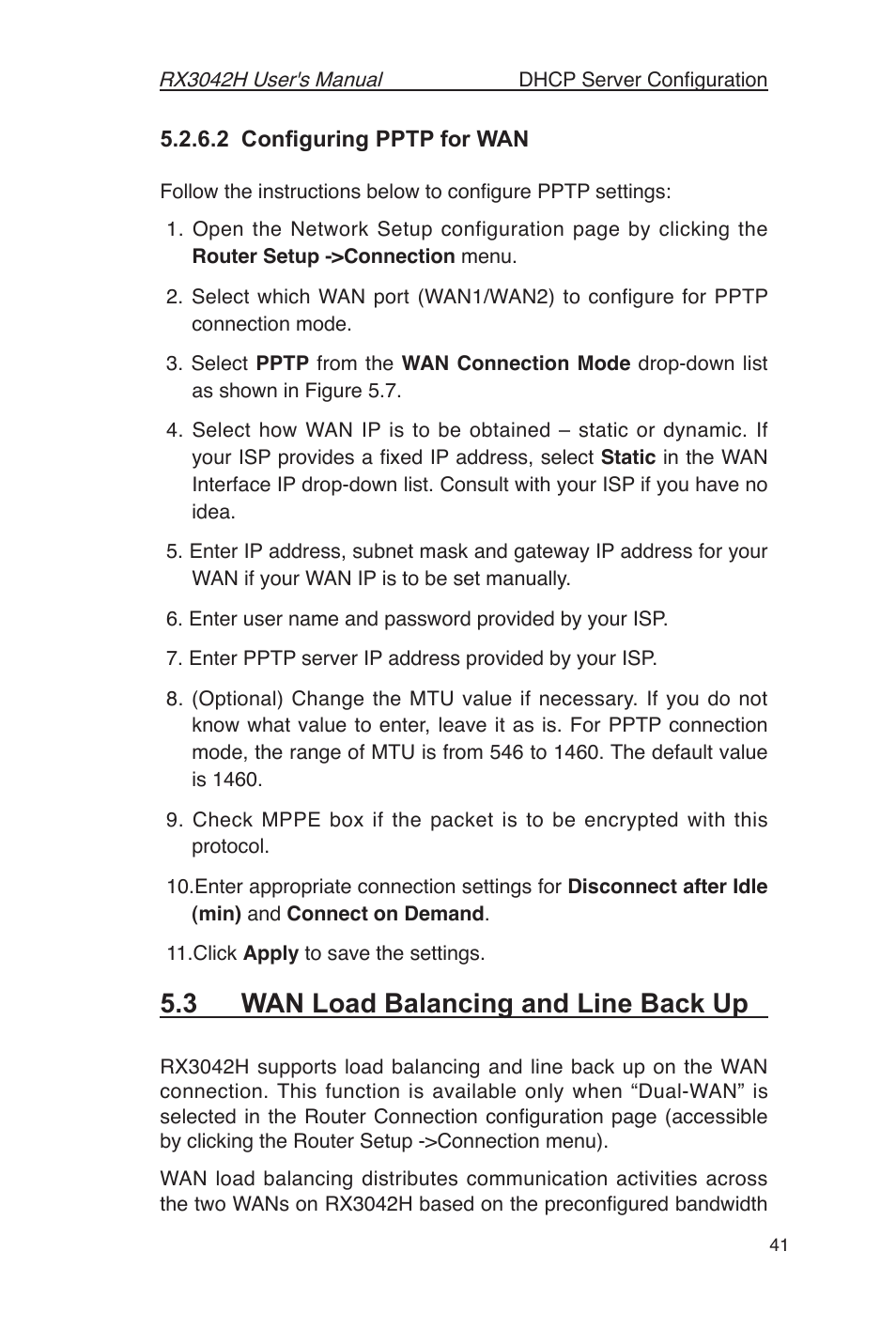 3 wan load balancing and line back up | Asus RX3042H User Manual | Page 53 / 129
