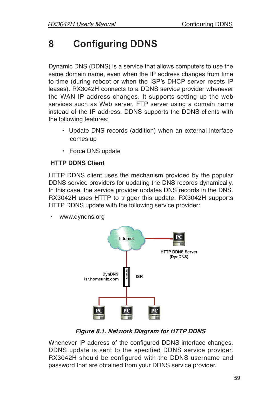 8conﬁguring ddns | Asus RX3042H User Manual | Page 71 / 129