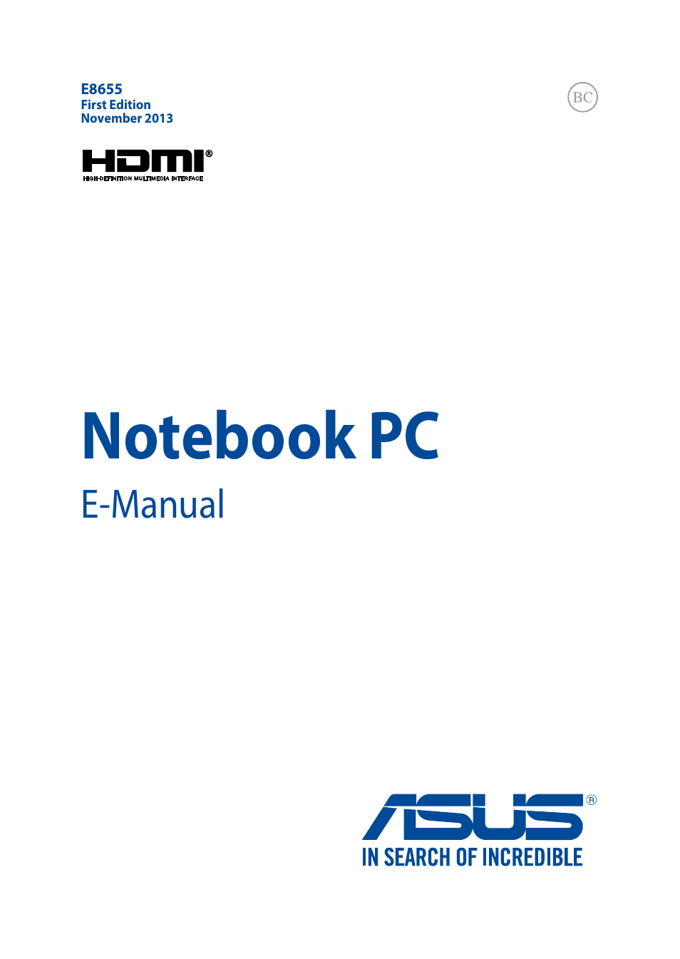 Asus X751LD User Manual | 104 pages