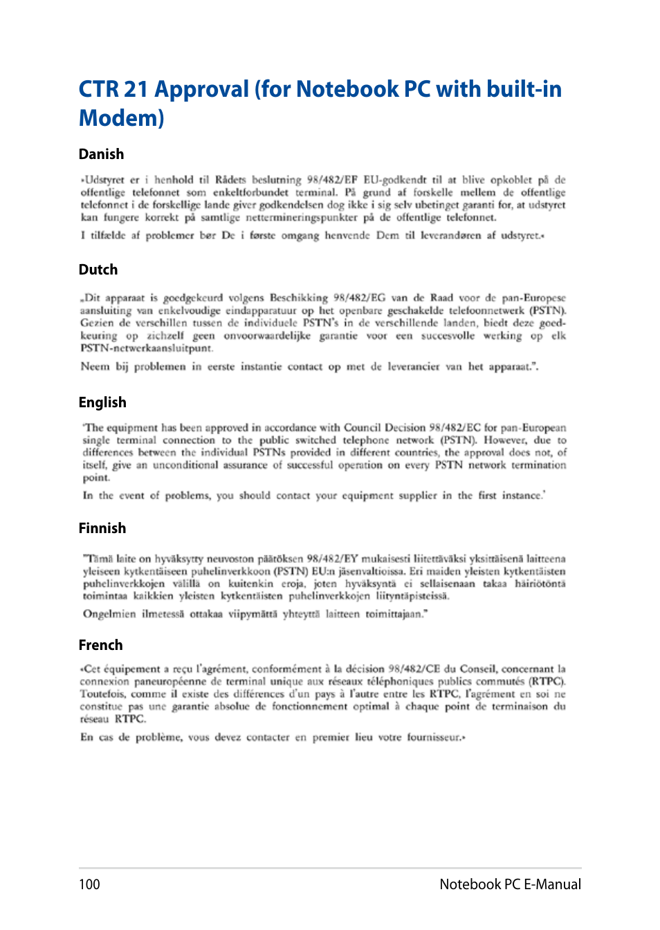 Asus X751LD User Manual | Page 100 / 104