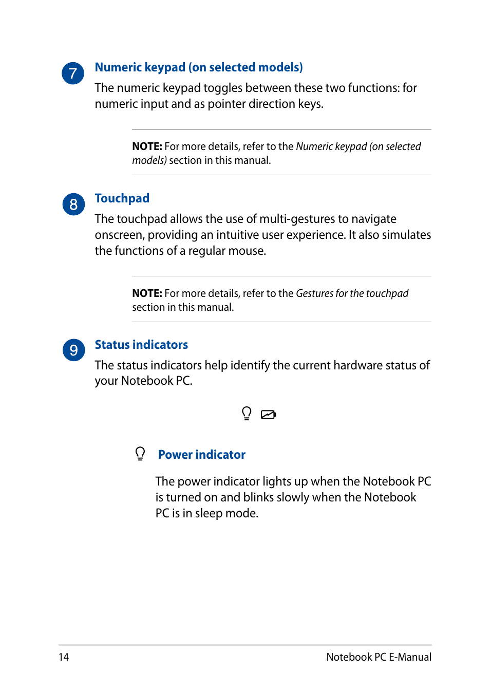 Asus X751LD User Manual | Page 14 / 104