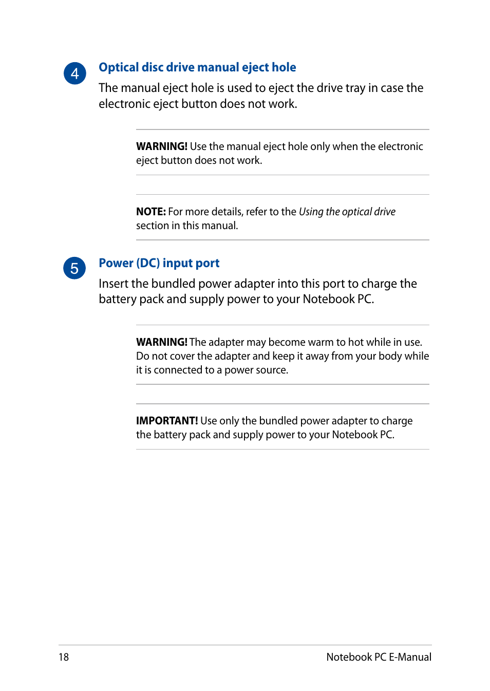 Asus X751LD User Manual | Page 18 / 104