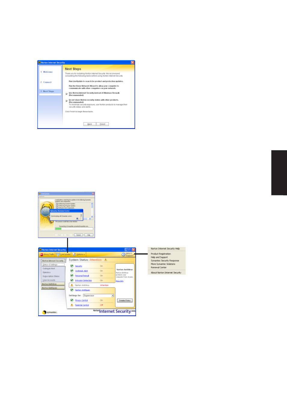 Internet security main window | Asus Z92Ne User Manual | Page 71 / 104
