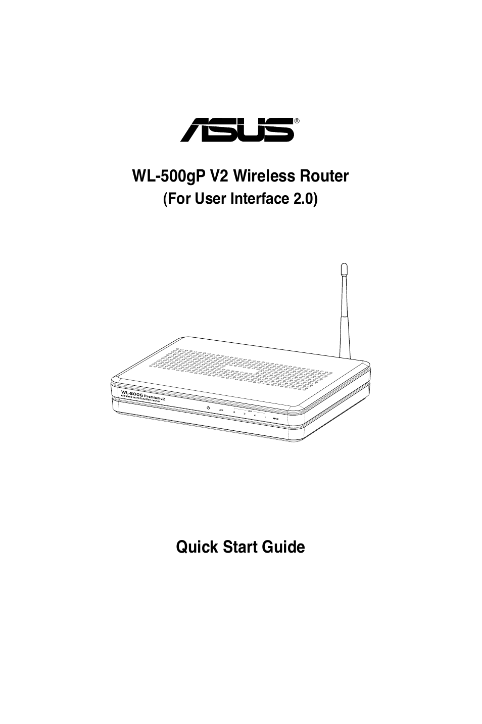 Quick start guide wl-500gp v2 wireless router | Asus WL-500gP V2 User Manual | Page 3 / 88