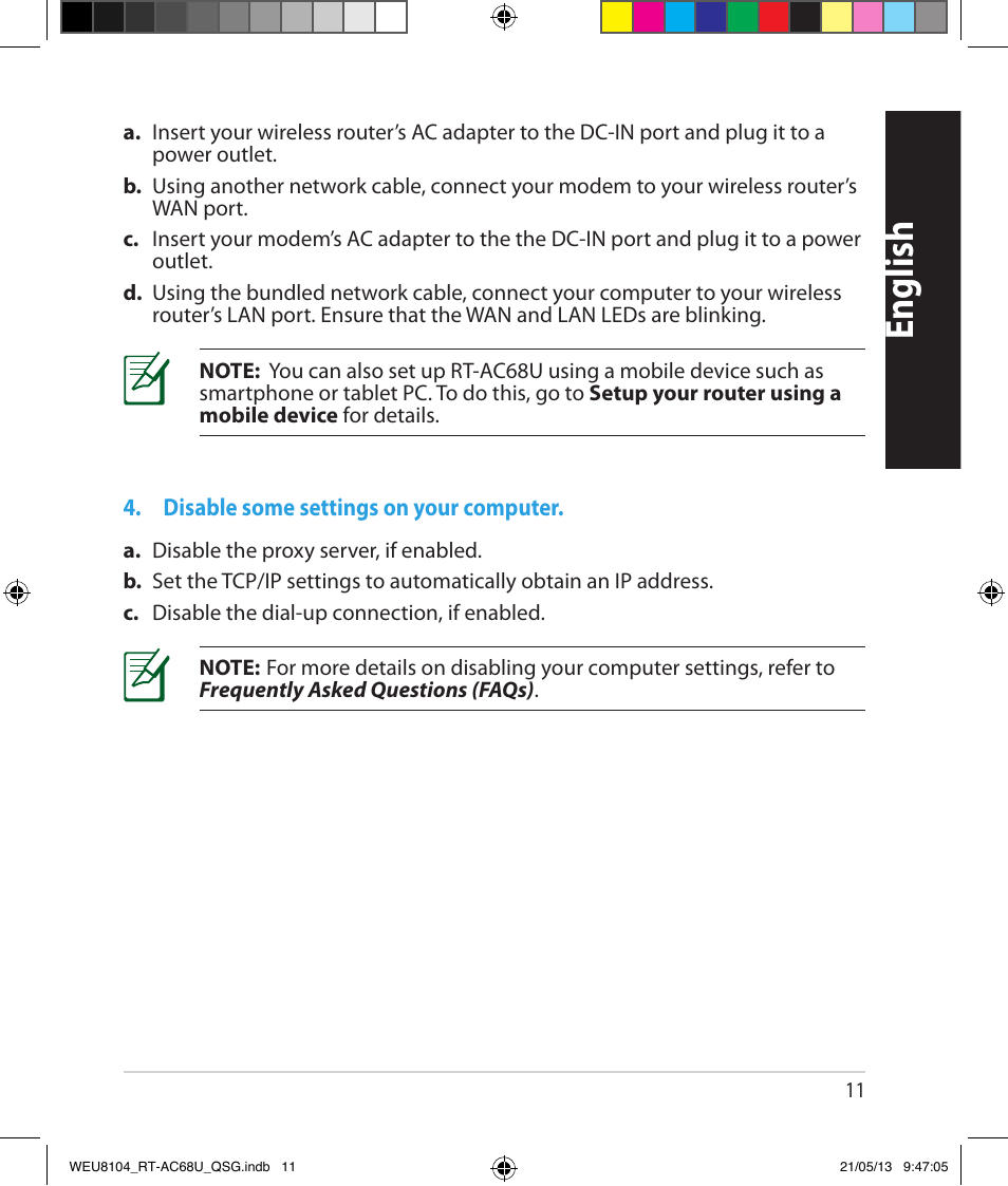English | Asus RT-AC68U User Manual | Page 11 / 196