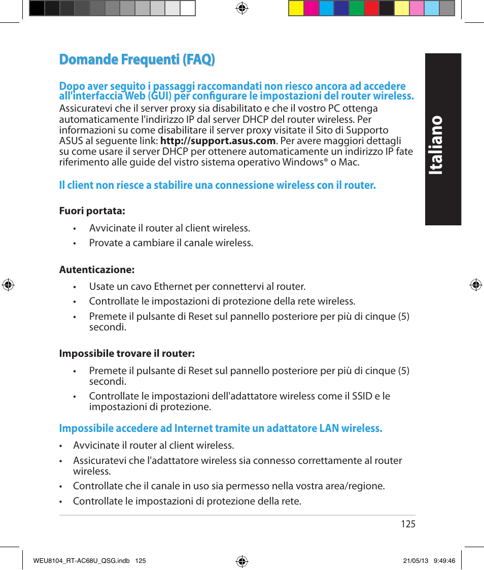 Italiano, Domande frequenti (faq) | Asus RT-AC68U User Manual | Page 125 / 196