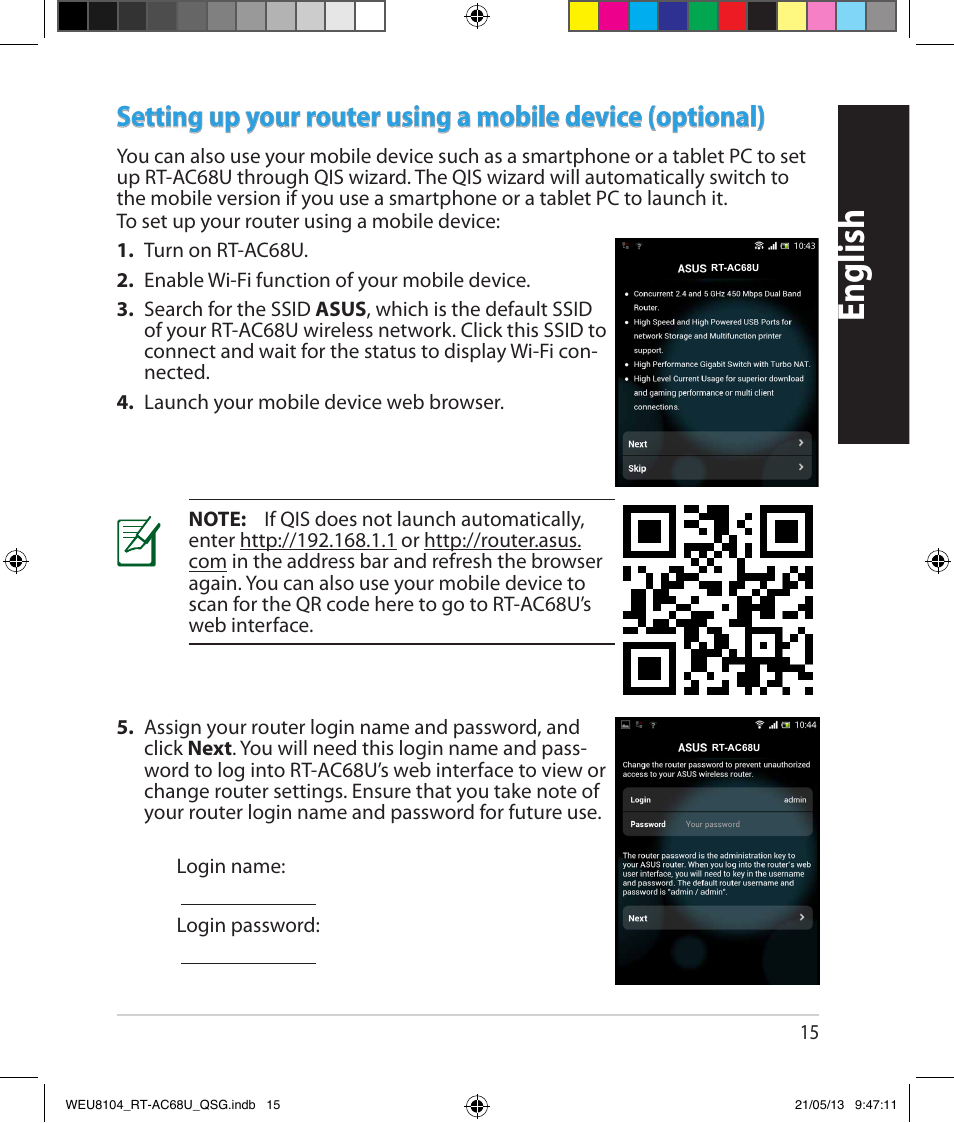 English | Asus RT-AC68U User Manual | Page 15 / 196