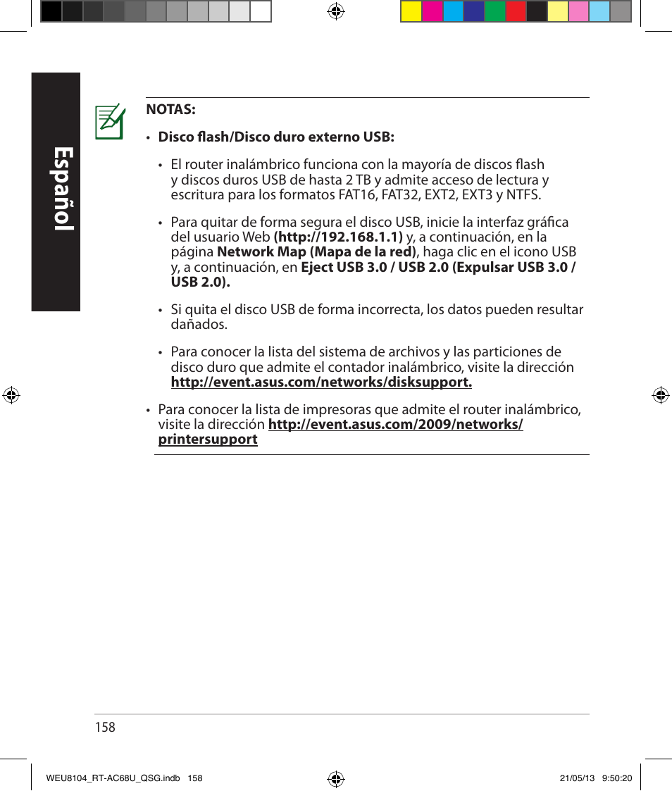 Español | Asus RT-AC68U User Manual | Page 158 / 196