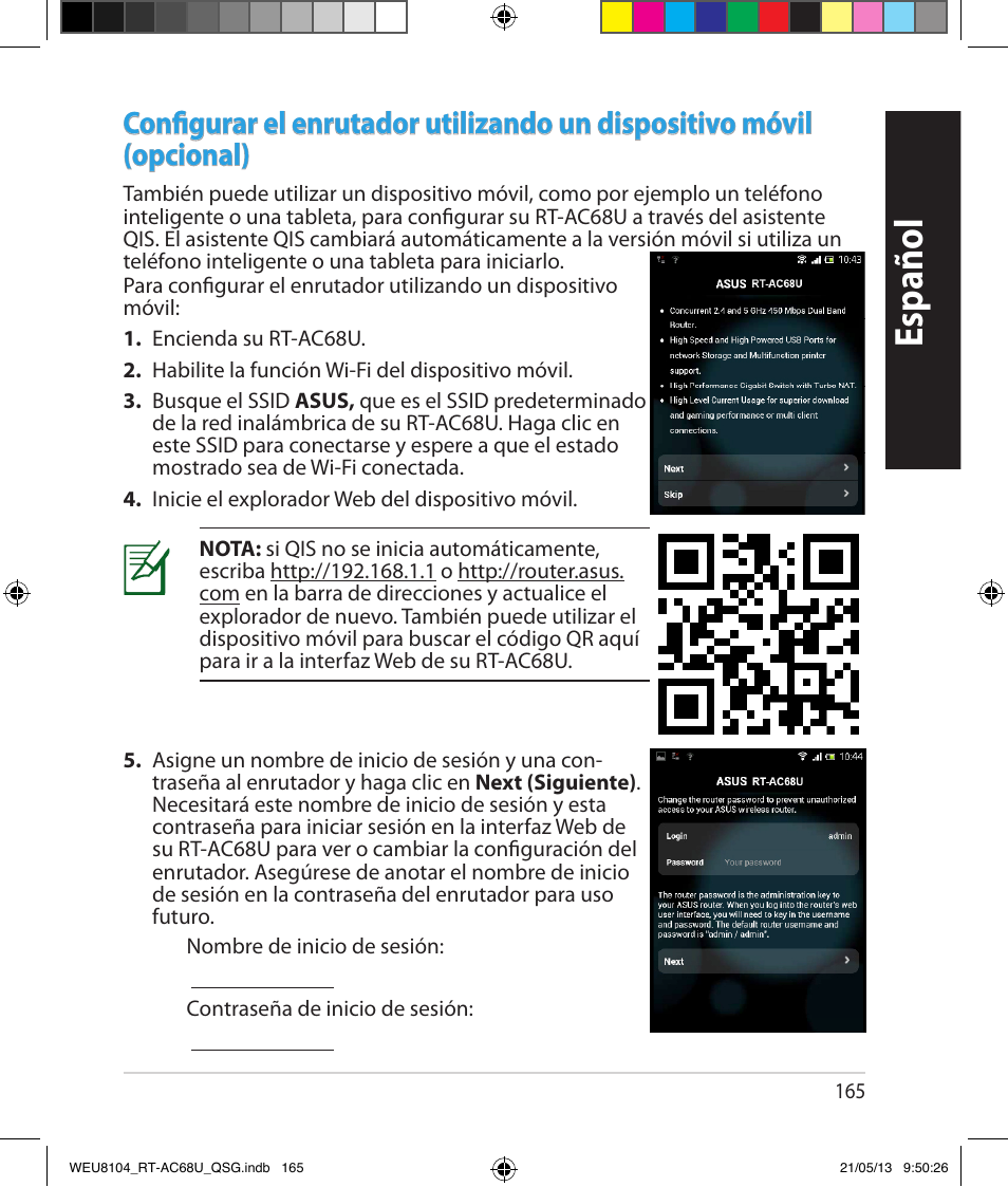 Español | Asus RT-AC68U User Manual | Page 165 / 196