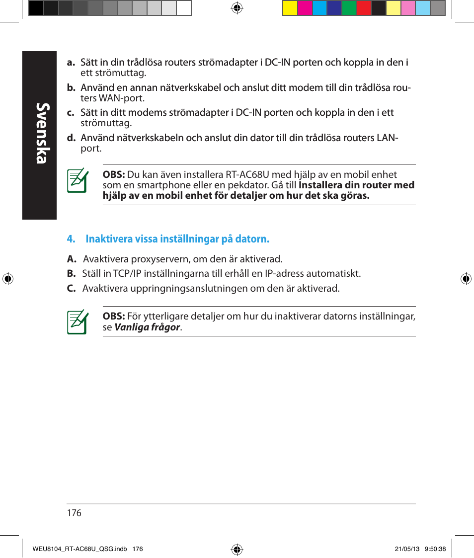 Sv ensk a | Asus RT-AC68U User Manual | Page 176 / 196