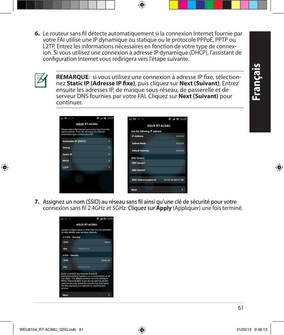 Fr anç ais franç ais fr anç ais franç ais | Asus RT-AC68U User Manual | Page 61 / 196