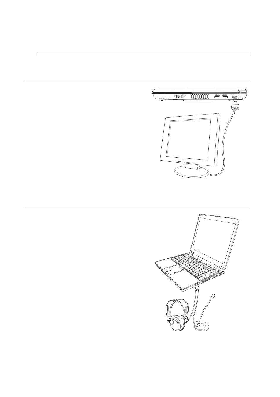 Optional connections, Monitor out connection, External audio connections | Asus M5A User Manual | Page 63 / 76