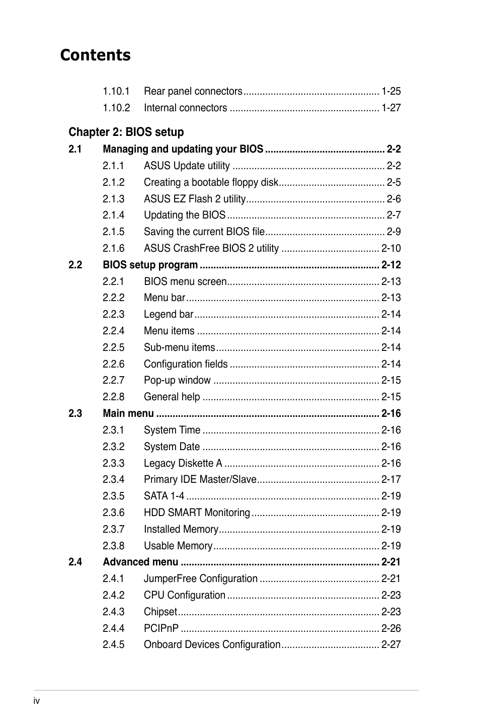 Asus M2N-VM SE User Manual | Page 4 / 102