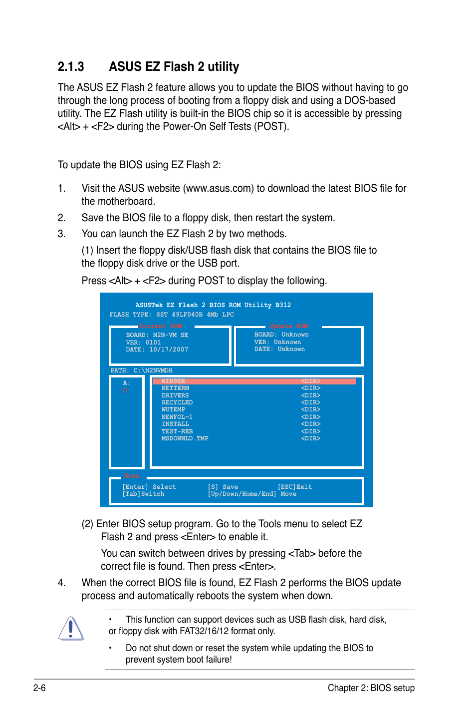 Asus.ez.flash.2.utility | Asus M2N-VM SE User Manual | Page 54 / 102