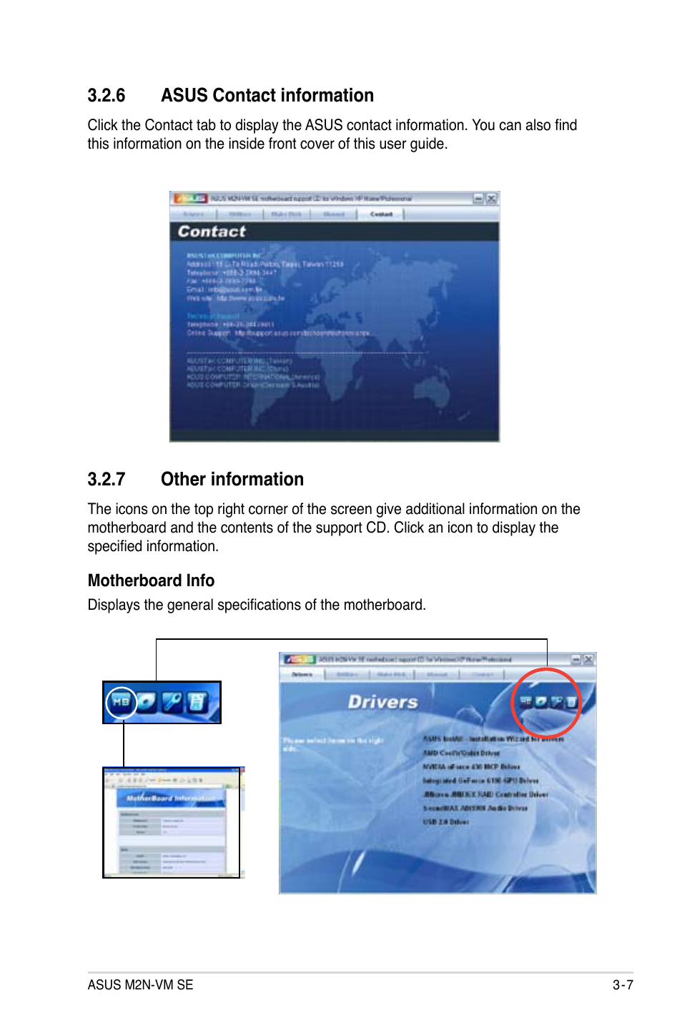 Asus.contact.information, Other.information | Asus M2N-VM SE User Manual | Page 99 / 102
