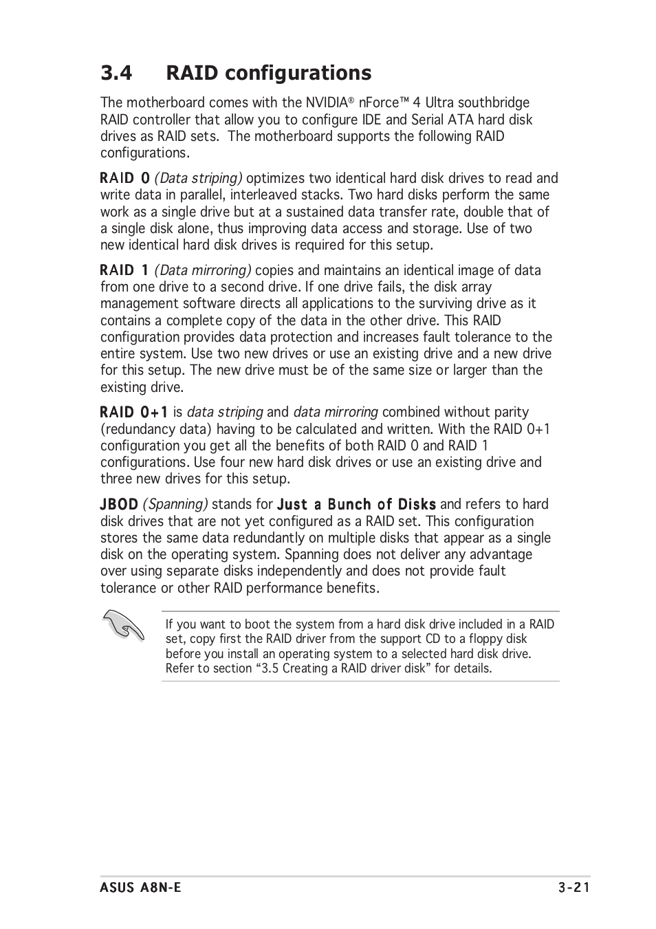 4 raid configurations | Asus A8N-E User Manual | Page 109 / 120