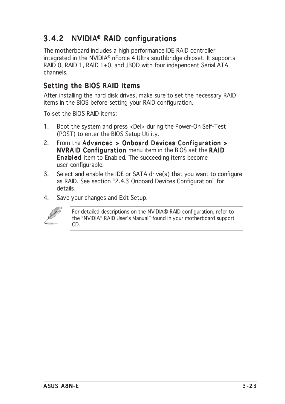 2 nvidia nvidia nvidia nvidia nvidia, Raid configurations | Asus A8N-E User Manual | Page 111 / 120