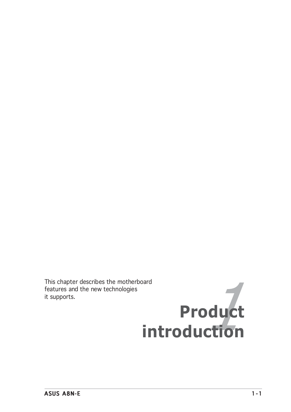 Product introduction | Asus A8N-E User Manual | Page 15 / 120