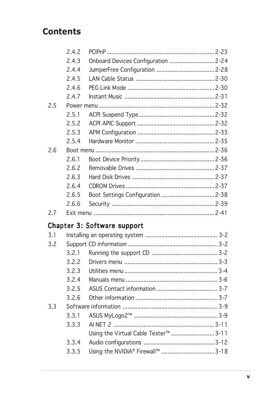 Asus A8N-E User Manual | Page 5 / 120