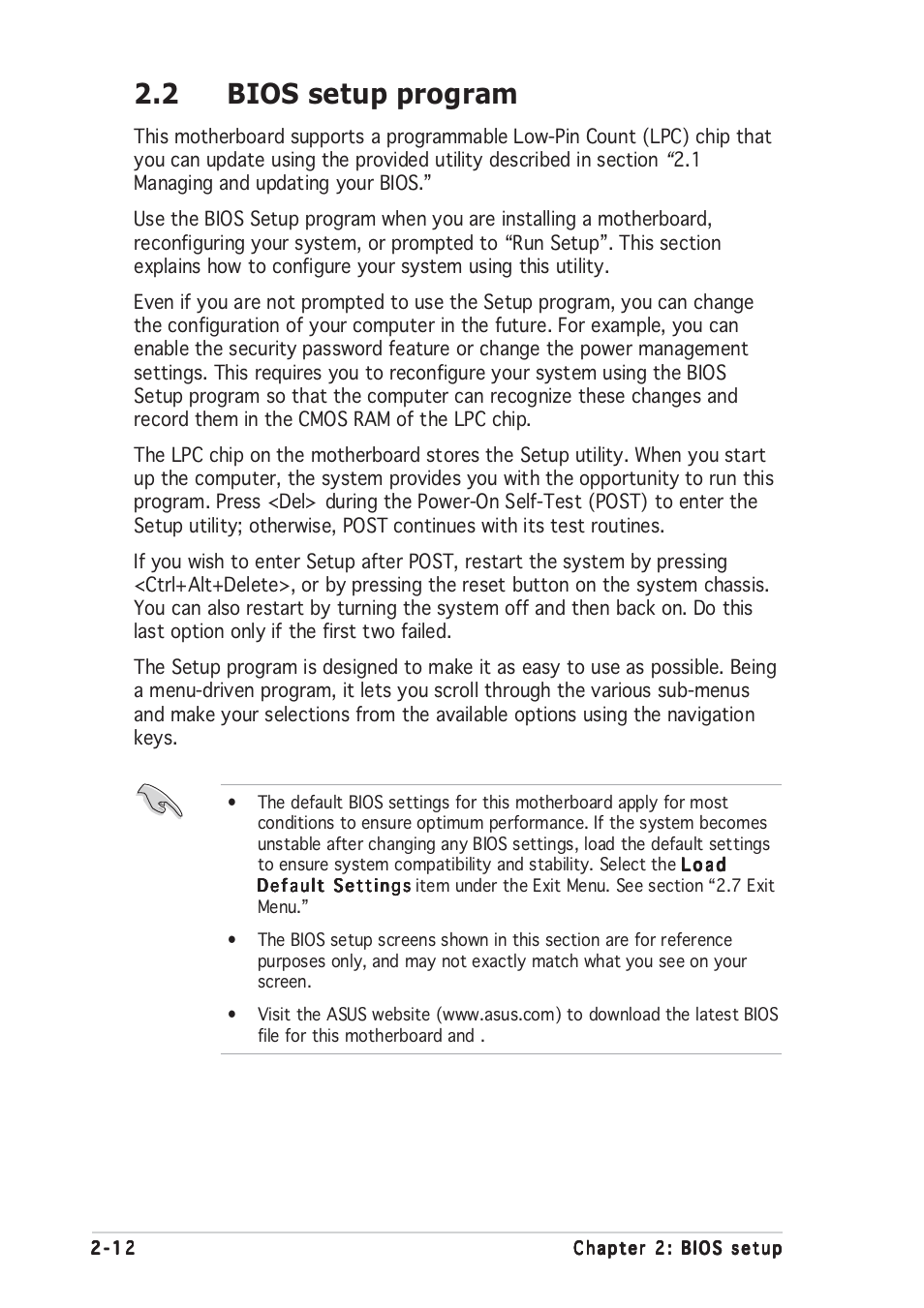 2 bios setup program | Asus A8N-E User Manual | Page 58 / 120