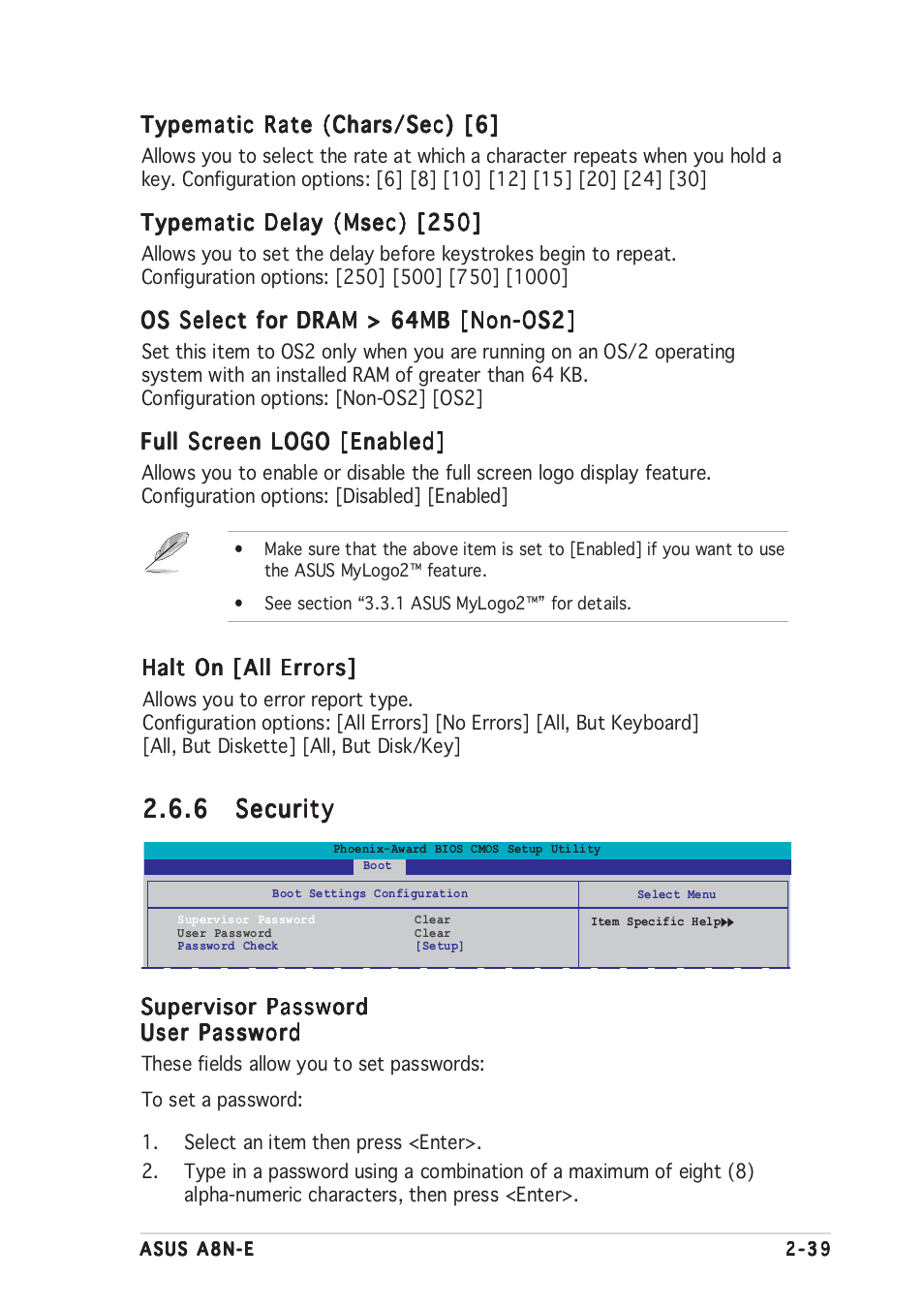 6 security security security security security | Asus A8N-E User Manual | Page 85 / 120