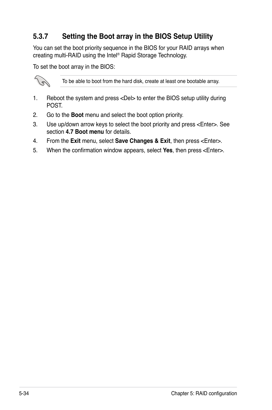 7 setting the boot array in the bios setup utility | Asus Z9PA-U8 User Manual | Page 142 / 188