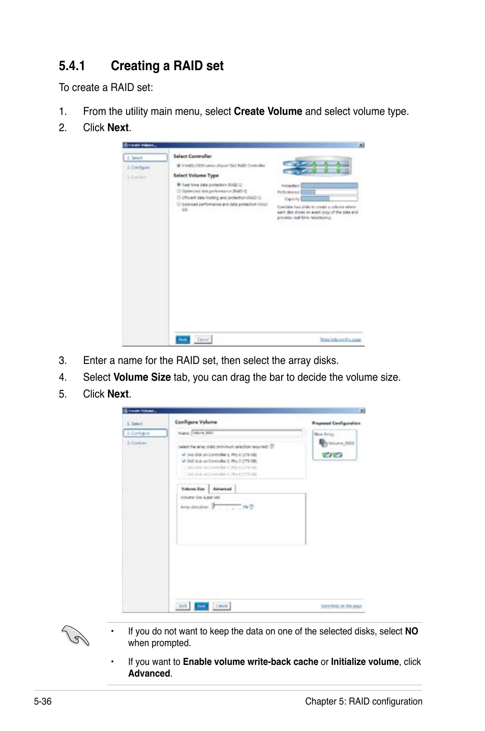 1 creating a raid set, Creating a raid set -36 | Asus Z9PA-U8 User Manual | Page 144 / 188