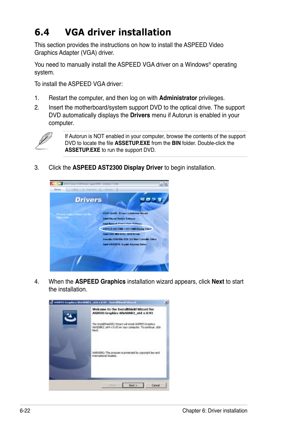 4 vga driver installation, Vga driver installation -22 | Asus Z9PA-U8 User Manual | Page 170 / 188