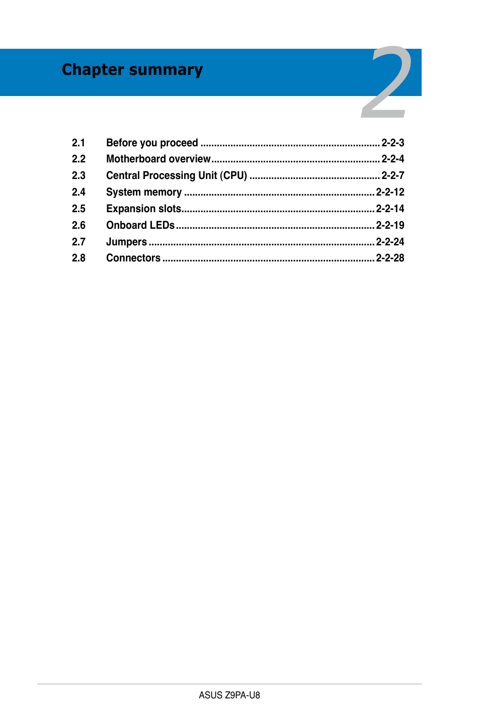 Asus Z9PA-U8 User Manual | Page 22 / 188